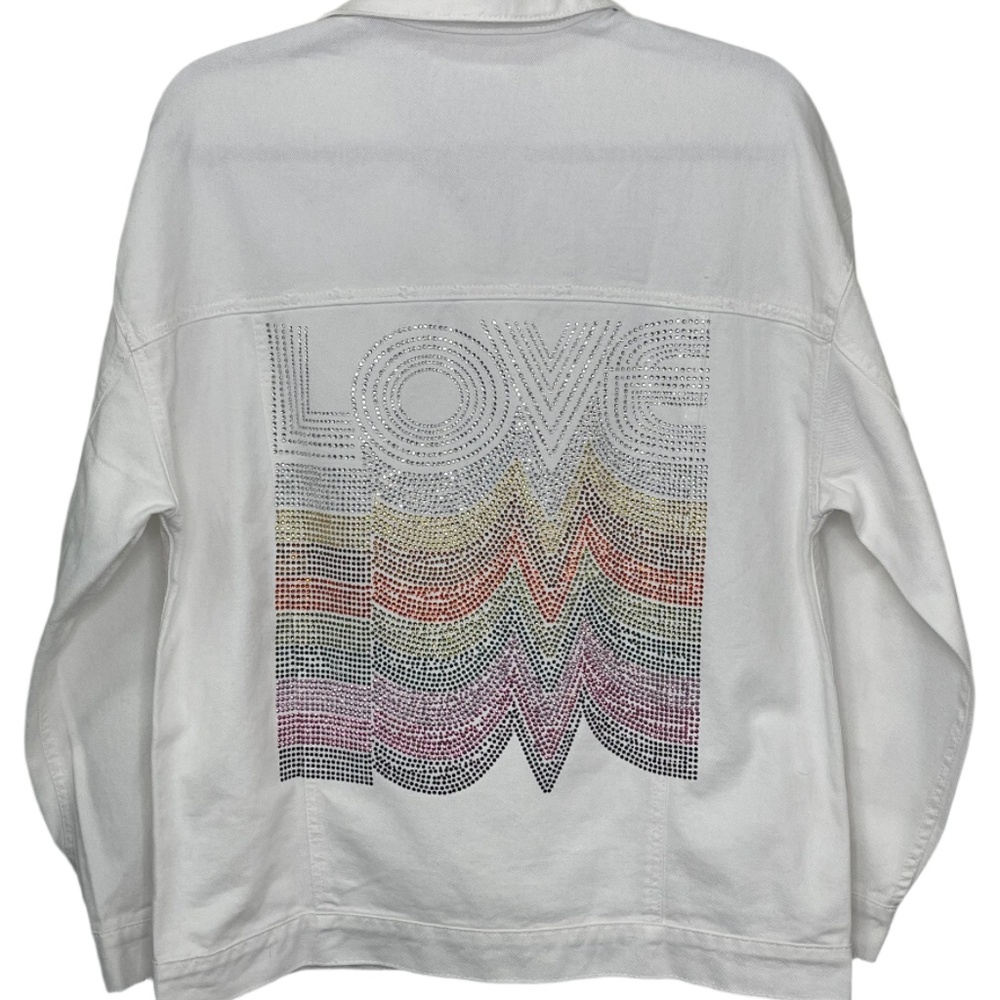 Love Repeater White Denim Jacket